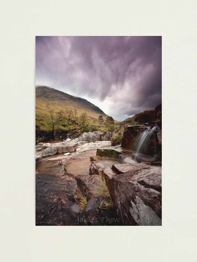 Alternate view of Glen Etive waterfall Photographic Print