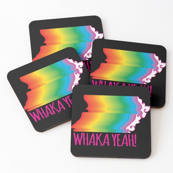 Item preview, WHAKA YEAH kiwi rainbow (NEW ZEALAND MAP Marriage equality) designed and sold by jazzydevil.