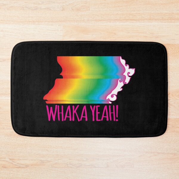 Item preview, WHAKA YEAH kiwi rainbow (NEW ZEALAND MAP Marriage equality) designed and sold by jazzydevil.