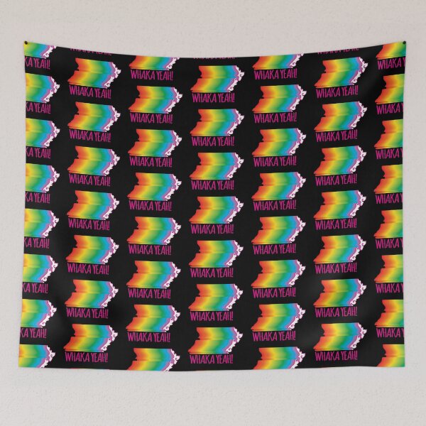 Item preview, WHAKA YEAH kiwi rainbow (NEW ZEALAND MAP Marriage equality) designed and sold by jazzydevil.