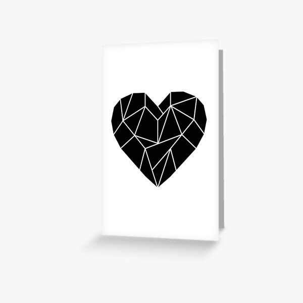 Punk romance black love heart Greeting Card