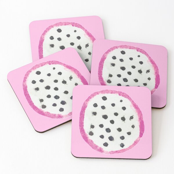 Item preview, Dragon Fruit Half Watercolor (Pink Background) designed and sold by Hailey-Designs.