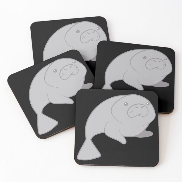 Item preview, cute grey manatee porpoise sea cow designed and sold by jazzydevil.