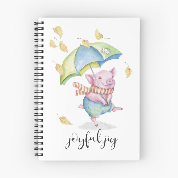 Item preview, Joyful Jig Pig with Umbrella designed and sold by FinnBear.