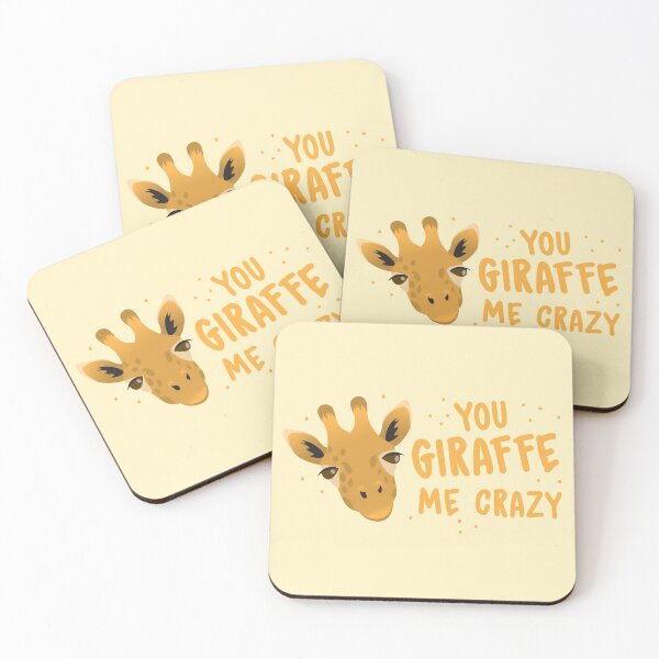 Item preview, YOU GIRAFFE ME CRAZY with giraffes pun design designed and sold by jazzydevil.