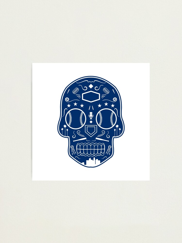 Los Angeles Baseball Sugar Skull Sticker Sticker for Sale by  DrDDesignsArts