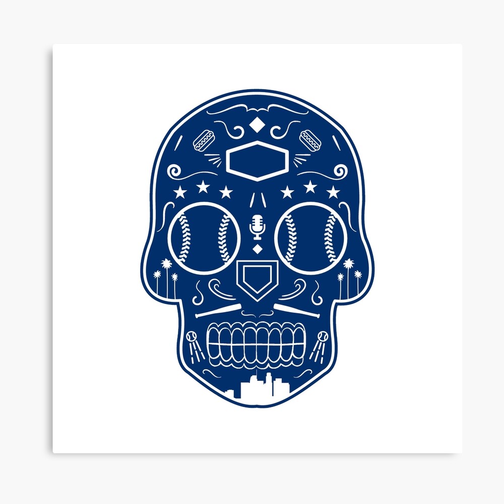 Los Angeles Dodgers Sugar Skull 11x14 Print 