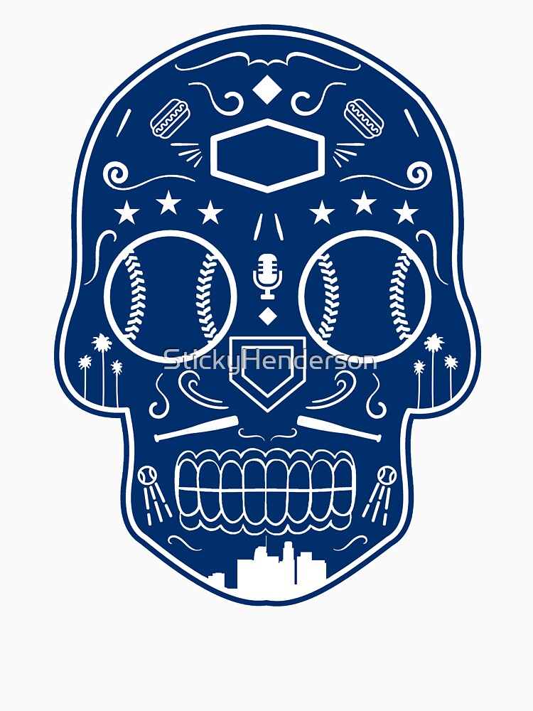 Los Angeles Dodgers Sugar Skull T Shirt - Peanutstee