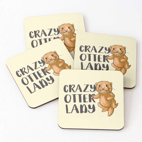 Item preview, Crazy otter lady (super cute) designed and sold by jazzydevil.