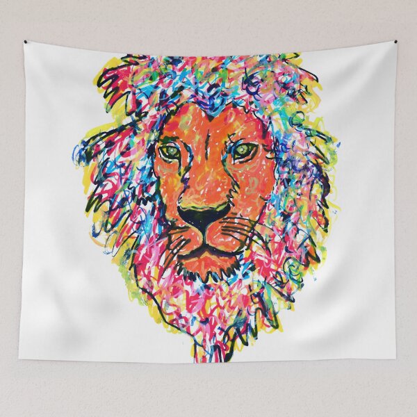 Item preview, Abstract painting of lion head || abstract lion painting designed and sold by KARTICK DUTTA.
