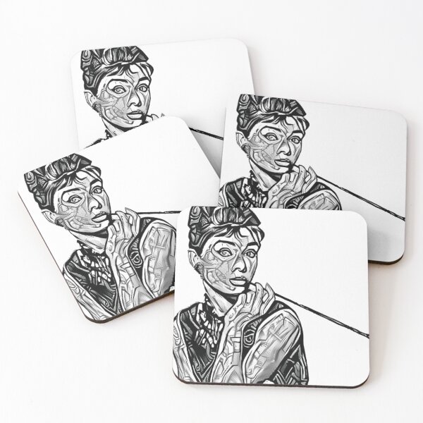 Item preview, Audrey Hepburn - Breakfast at Tiffany's Noir Black and White designed and sold by CELLAR-D00R.