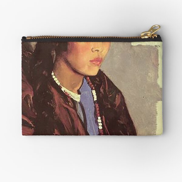 Indian Girl of San Ildefonso - Robert Henri Zipper Pouch