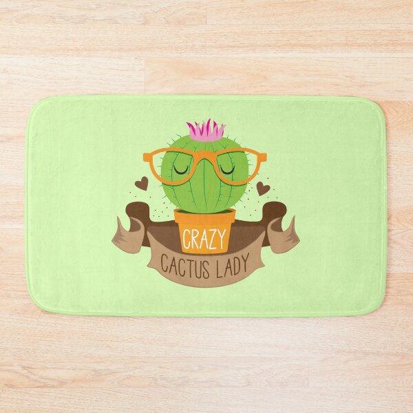 Item preview, CRAZY CACTUS LADY (with cacti glasses banner) designed and sold by jazzydevil.