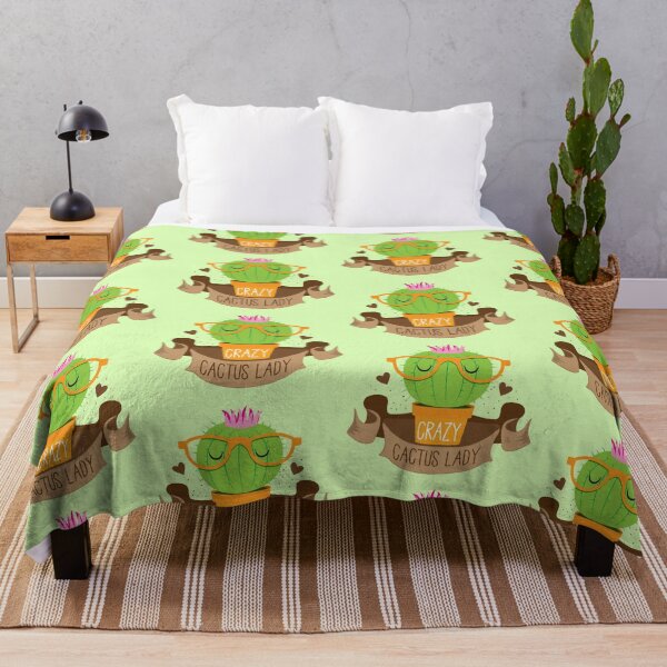 Item preview, CRAZY CACTUS LADY (with cacti glasses banner) designed and sold by jazzydevil.