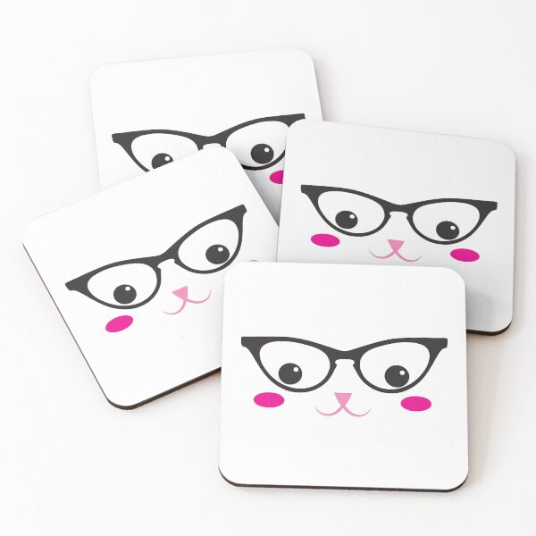 Item preview, Cute kitty in glasses designed and sold by jazzydevil.