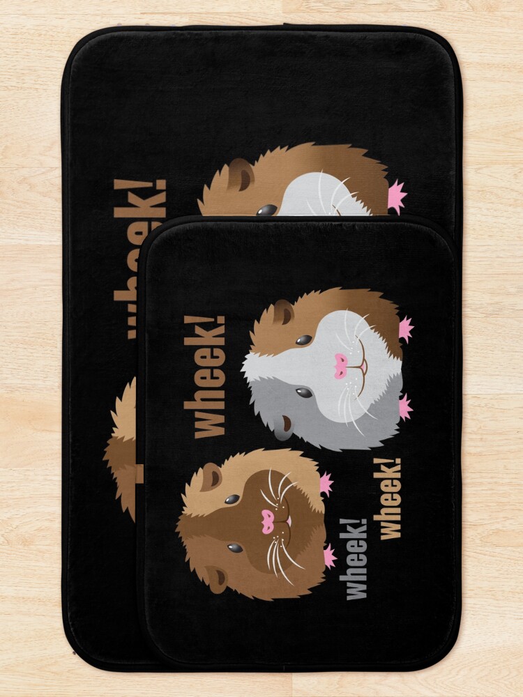 Alternate view of Wheek! Wheek! guinea pigs Bath Mat