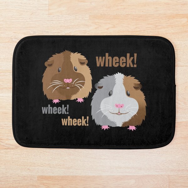 Wheek! Wheek! guinea pigs Bath Mat