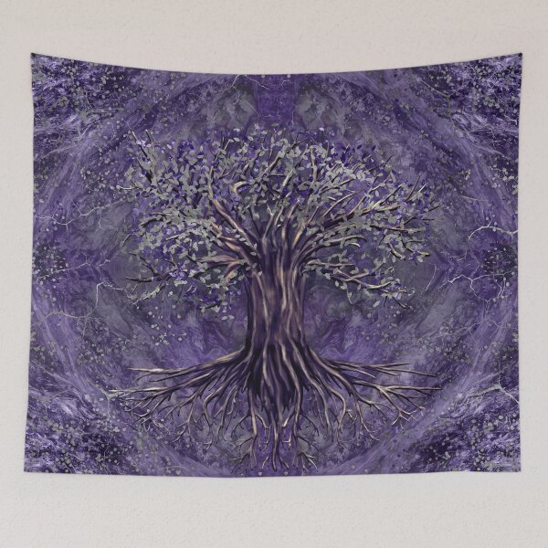 Item preview, Tree of life -Yggdrasil Amethyst and silver designed and sold by Nartissima.