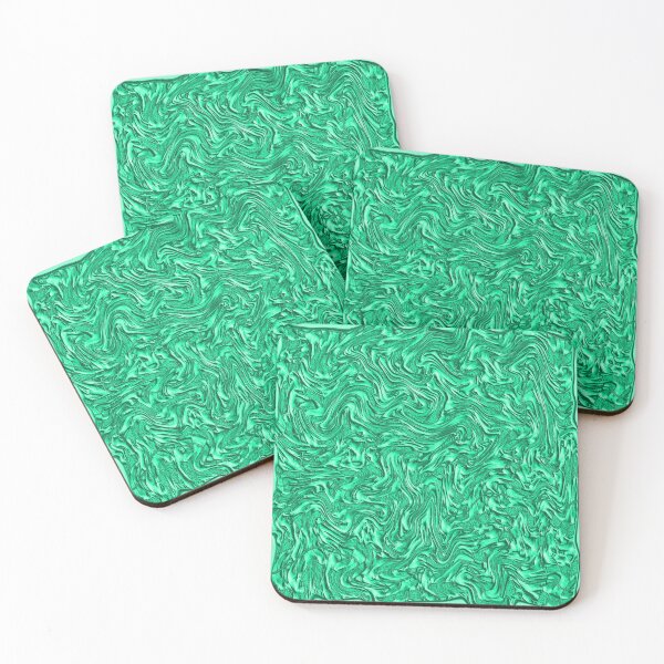 Item preview, Notched mint green, or carven curves  designed and sold by ShapesColors.