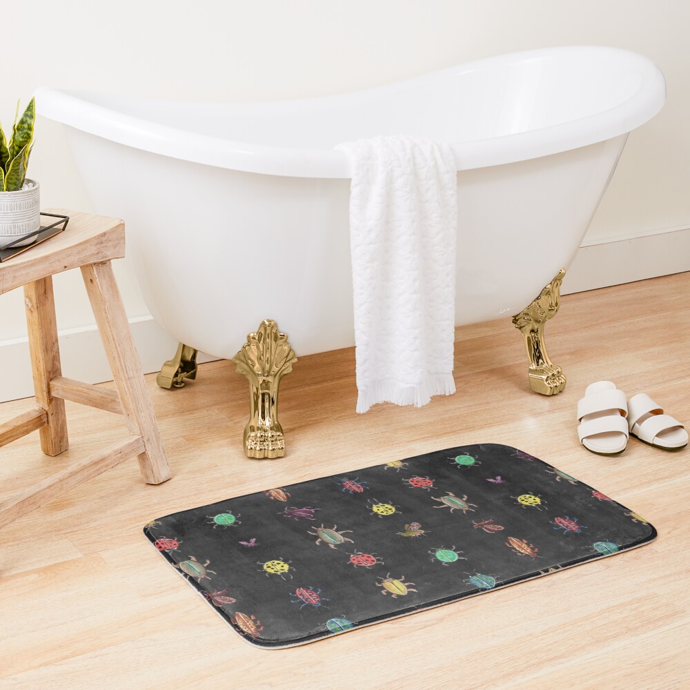 Bugsters - Beetles crawling around Bath Mat