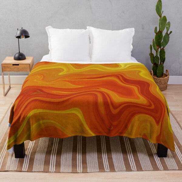 Item preview, Fluid Painting Marble Pattern Abstract Orange and Yellow designed and sold by Patricia Piotrak.