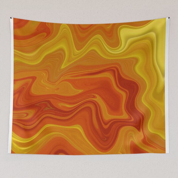Item preview, Fluid Painting Marble Pattern Abstract Orange and Yellow designed and sold by Patricia Piotrak.