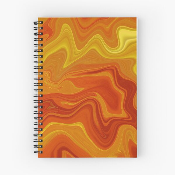 Aperçu de l'œuvre Peinture fluide Modèle Marbre Abstrait Orange et Jaune créée et vendue par Patricia Piotrak.