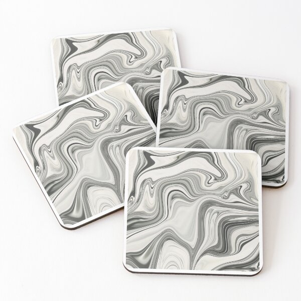 Item preview, Fluid Painting Marble Pattern Black White Gray designed and sold by Patricia Piotrak.