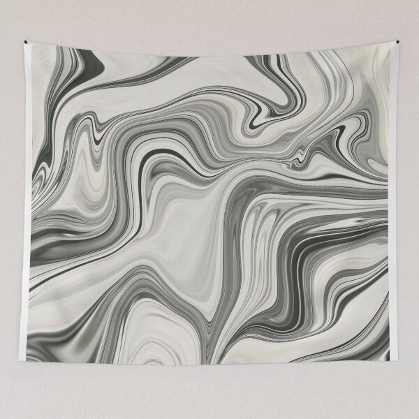 Item preview, Fluid Painting Marble Pattern Black White Gray designed and sold by Patricia Piotrak.