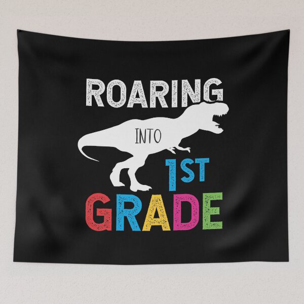 Item preview, Back To School T-Rex Dinosaur Student Gift - Roaring Into 1st Grade designed and sold by PremiumDesignz.