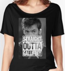 Straight Outta Gallifrey- TENNANT Women's Relaxed Fit T-Shirt
