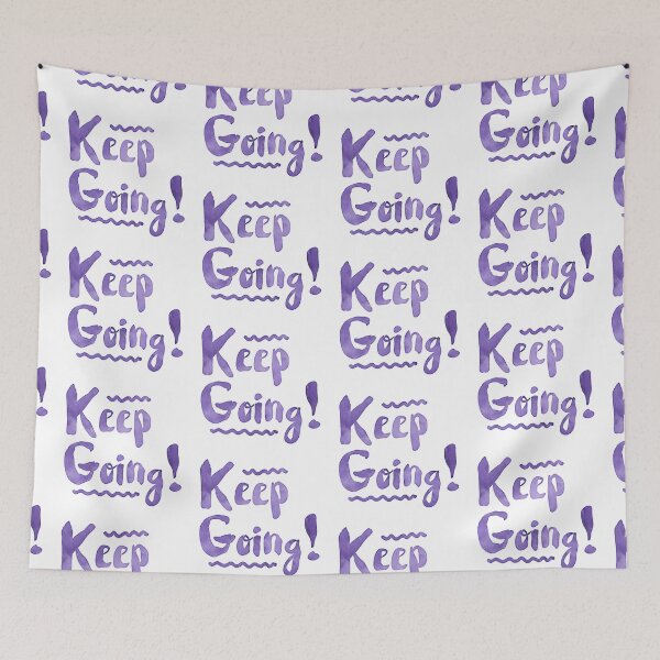 Item preview, Keep going! cool watercolour motivation designed and sold by jazzydevil.