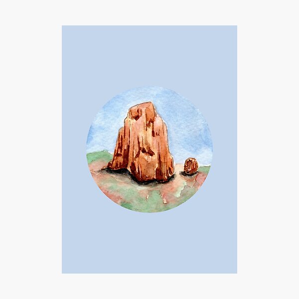Item preview, Canyon - Round - Watercolour Painting designed and sold by Pattokarts.