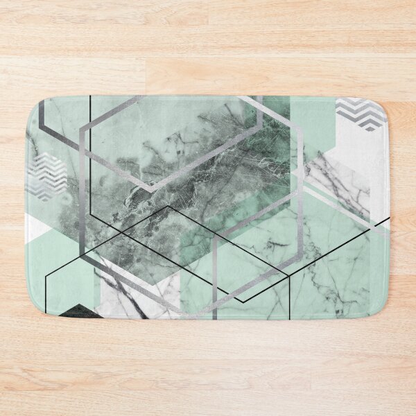 Item preview, Geometric Hexagons in Mint Green designed and sold by UrbanEpiphany.