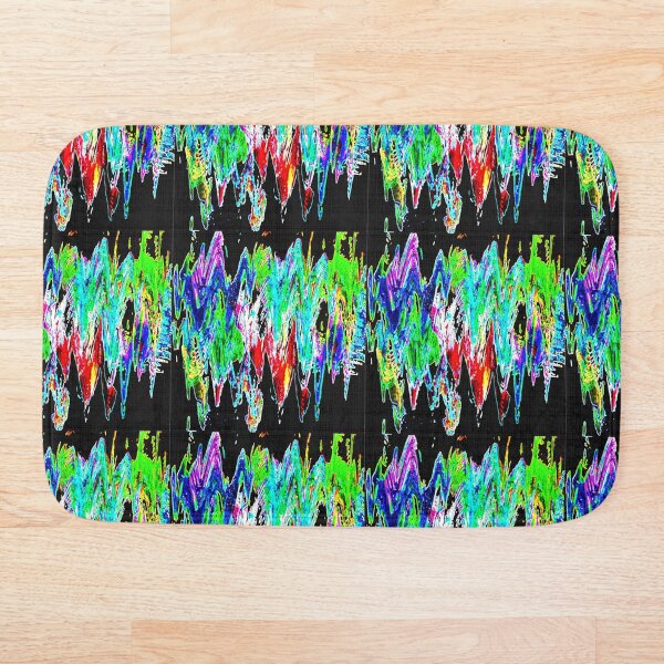 Item preview,  Colored waves repeated on a black base designed and sold by from Carbonizzo.