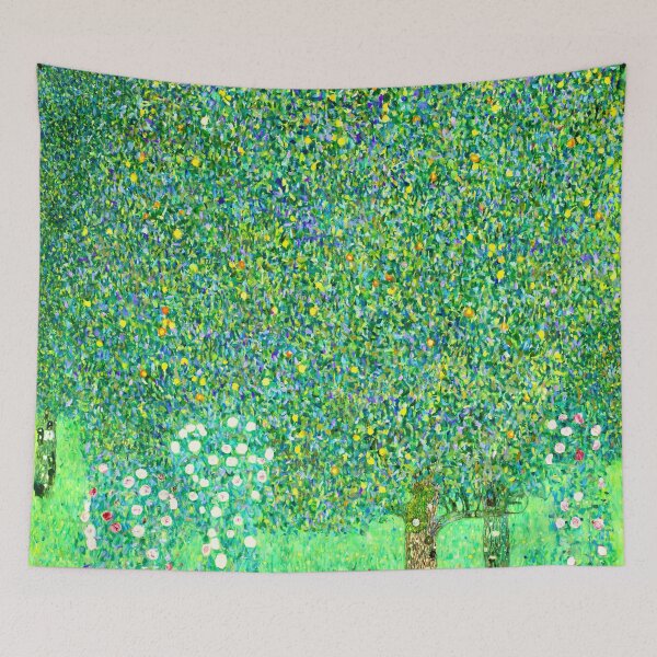 Item preview, Gustav Klimt - Rosebushes under the Trees designed and sold by ArtExpression.