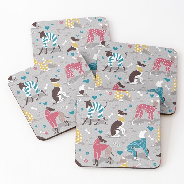 Item preview, Greyhounds dogwalk // grey background designed and sold by SelmaCardoso.