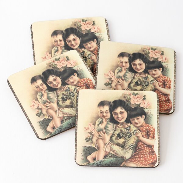 Item preview, Happy Family Smiles Nanyang Bros Tobacco Brand Advertisement Cigarettes Cigars  Vintage Chinese designed and sold by retroposters.