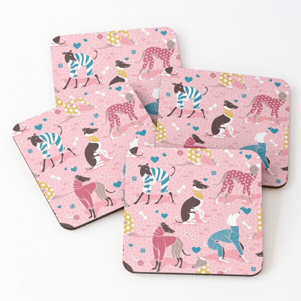 Item preview, Greyhounds dogwalk // pastel pink background designed and sold by SelmaCardoso.