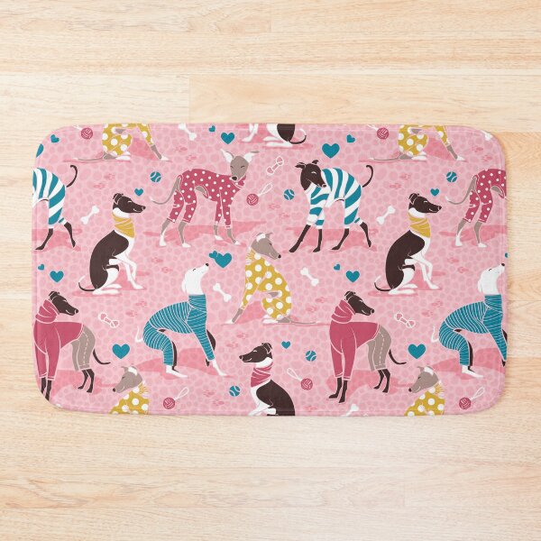 Item preview, Greyhounds dogwalk // pastel pink background designed and sold by SelmaCardoso.