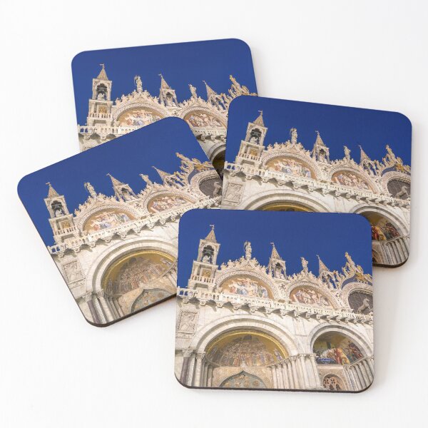 Item preview, Venice Italy Night Magic - Saint Mark Basilica di San Marco Royal Blue Sky designed and sold by Georgia Mizuleva.