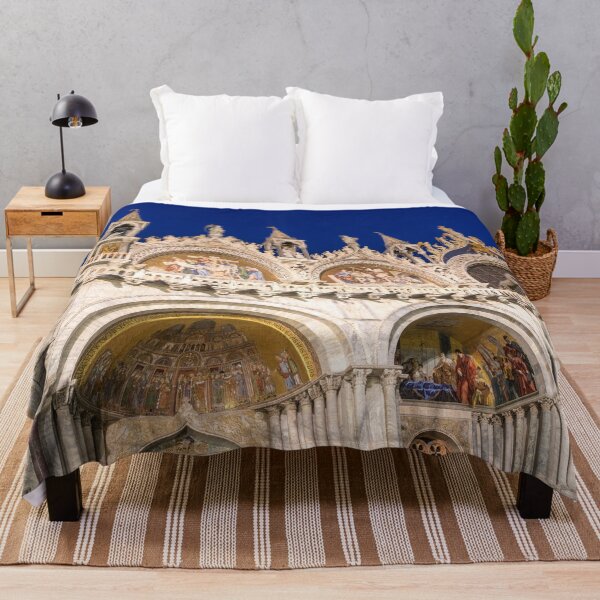 Item preview, Venice Italy Night Magic - Saint Mark Basilica di San Marco Royal Blue Sky designed and sold by Georgia Mizuleva.