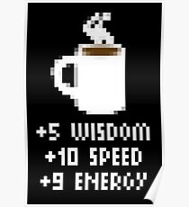 8-Bit Cofee Gear Poster
