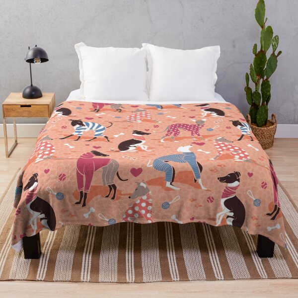 Item preview, Greyhounds dogwalk // coral background designed and sold by SelmaCardoso.