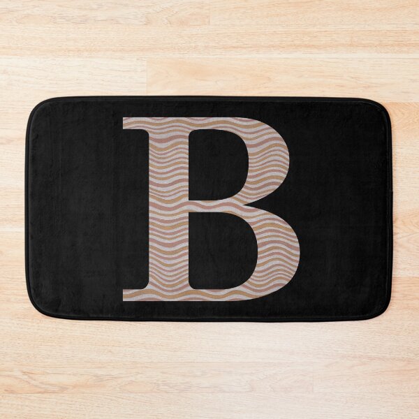 Item preview, Letter B Metallic Look Stripes Silver Gold Copper designed and sold by theartofvikki.