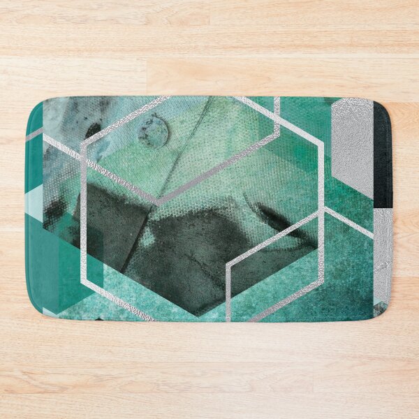 Item preview, Teal Hexagonal Geometric designed and sold by UrbanEpiphany.