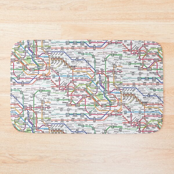 Item preview, Tokyo Subway Map Clock designed and sold by KALEIDOSCOPE UK.