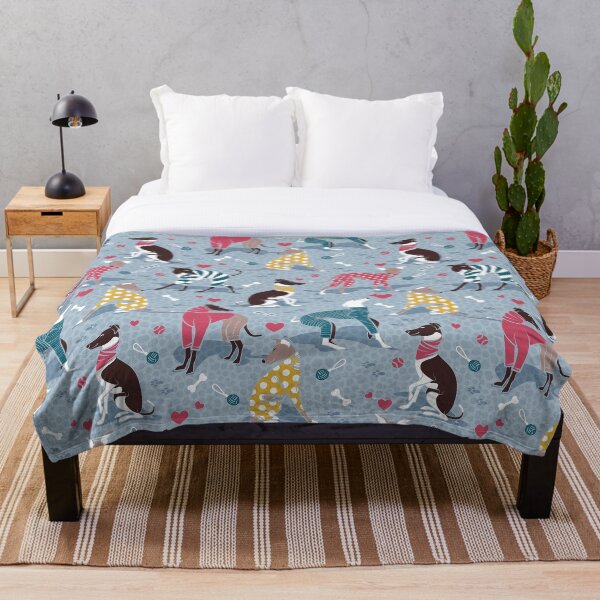 Item preview, Greyhounds dogwalk // pale blue background designed and sold by SelmaCardoso.