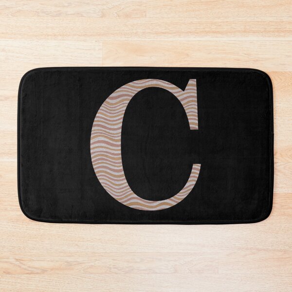 Item preview, Letter C Metallic Look Stripes Silver Gold Copper designed and sold by theartofvikki.