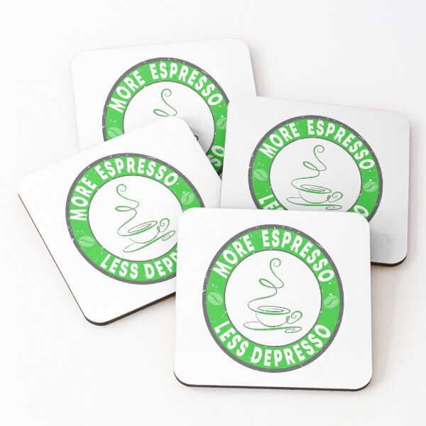 Item preview, More Espresso Less Depresso Funny Coffee Quote designed and sold by clothesy7.